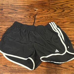 Adidas Women's Black and White Athletic Shorts